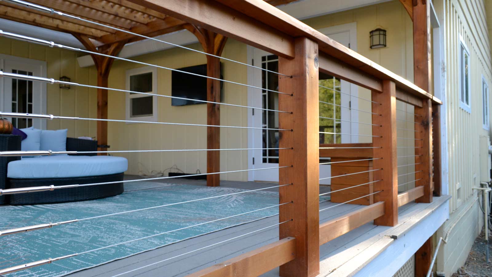 Cedar Pergola and Railing